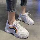 Platform Rainbow-stripe Sneakers
