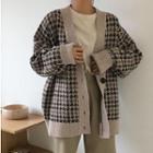 Check Cardigan As Shown In Figure - One Size