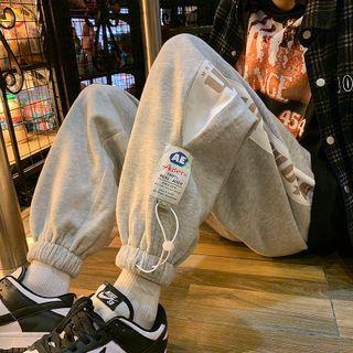 Applique Lettering Harem Pants