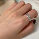 Roman Numeral & Lettering Alloy Ring