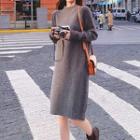 Long-sleeve Semi High-neck Sweater Dress
