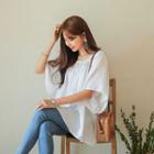 Square-neck Lace-trim Swing Top