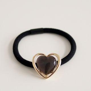 Cat Eye Stone Heart Hair Tie