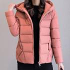 Hooded Padded Jacket Pink - L
