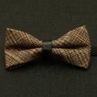 Tweed Bow Tie Ja86 - Coffee - One Size