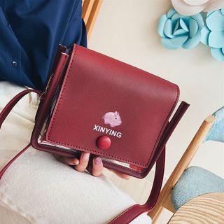 Set: Pig Print Transparent Crossbody Bag + Pouch