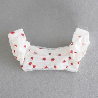 Sleeveless Floral Crop Top / Mini Pencil Skirt