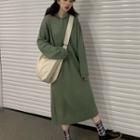 Knit Midi Dress Green - One Size