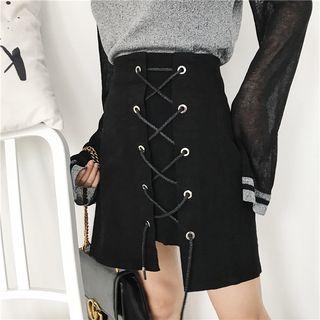 Crisscross A-line Skirt