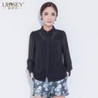 Mock Two Piece Long-sleeve Blouse
