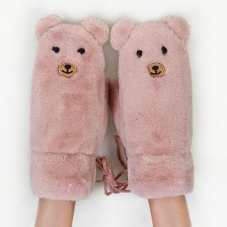 Bear Fleece Mittens