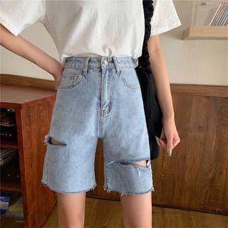 Cutout Wide-leg Shorts
