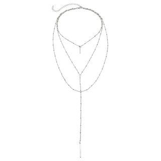 Layered Necklace 1941 - Silver - One Size