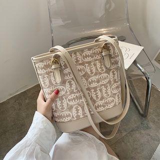 Printed Panel Bucket Bag