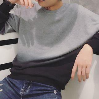 Long-sleeve Color Panel Sweatshirt