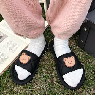 Bear Print Side Sandals
