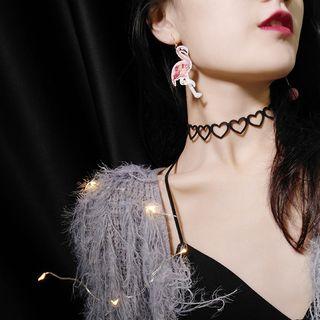Embroidered Non-matching Drop Earring