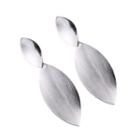 Brushed Metal Leaf Dangle Earring