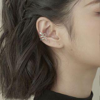 Snake Sterling Silver Cuff Earring 1 Pair - Clip On Earring - 925 Silver - Silver - One Size