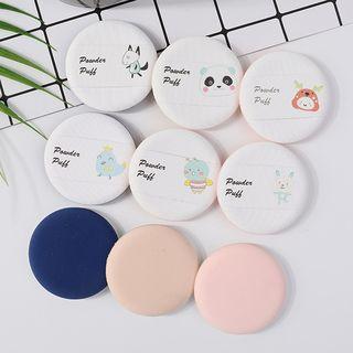 Set Of 3: Cartoon Print Powder Puff Random Color - One Size
