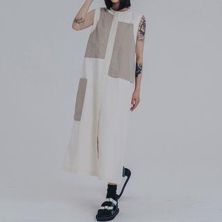 Patch Oversized Tank Dress Off-white - One Size