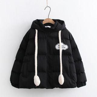 Cloud Patch Ear Accent Hood Padding Jacket