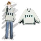 V-neck Number Print Pullover