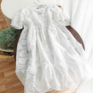 Flower Print Organza Dress
