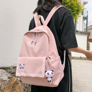 Cartoon Embroidered Nylon Backpack