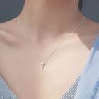 925 Sterling Silver Cross Pendant Necklace As Shown In Figure - One Size