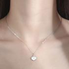 Sterling Silver Shell Necklace Silver - One Size