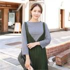 Frill-edge Long-sleeve T-shirt