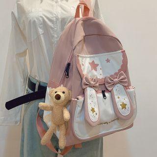 Bow Detail Star Print Crossbody Bag