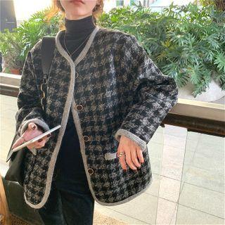 Check Tweed Loose-fit Jacket