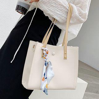 Snap Button Tote Bag