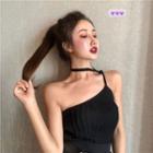One Shoulder Ribbed Camisole Top