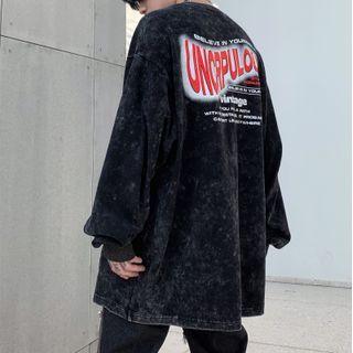 Washed Lettering Sweatshirt