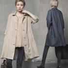 3/4-sleeve Linen Long Jacket