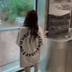 Letter Printed Short-sleeve Long T-shirt As Shown In Figure - One Size
