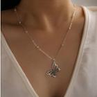Butterfly Necklace 14965 - Silver - One Size