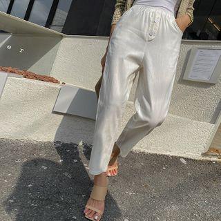 Button-fly Baggy-fit Pants