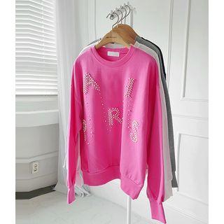Paris Pearly Letter Sweatshirt