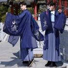 Traditional Chinese Crane Embroidered Long Jacket / Wrap Top / Skirt / Set