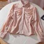 Shirred Shirt Mauve Pink - One Size