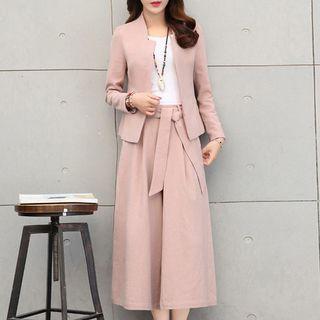 Set: Plain Coat + Plain Culottes