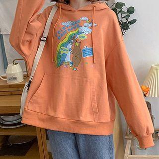 Rainbow Printed Over-sized Hoodie
