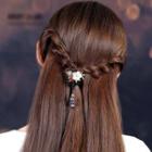 Retro Agate Flower Hair Tie White & Blue - One Size