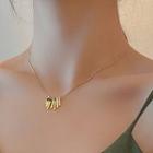 Pendant Necklace Necklace - Fan - Gold - One Size
