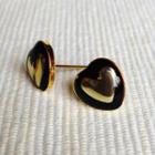 Resin Heart Earrings (black) One Size