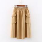 Pocket Midi A-line Skirt